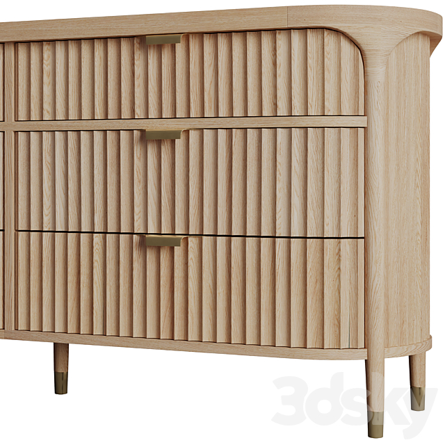 Anthropologie Isla Six-Drawer Dresser 3DSMax File - thumbnail 4