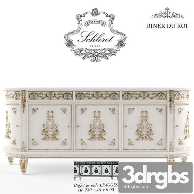 Artearredo diner du roi buffet limoges 2 3dsmax Download - thumbnail 1