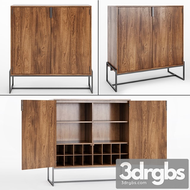 Article Oscuro Walnut Cabinet 3dsmax Download - thumbnail 1