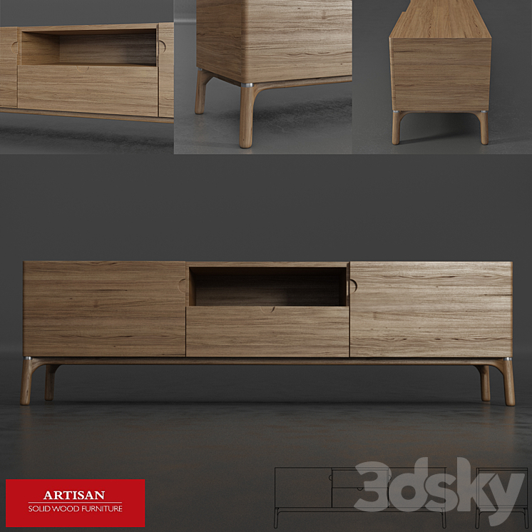 Artisan \/ Naru sideboard 3DS Max - thumbnail 1