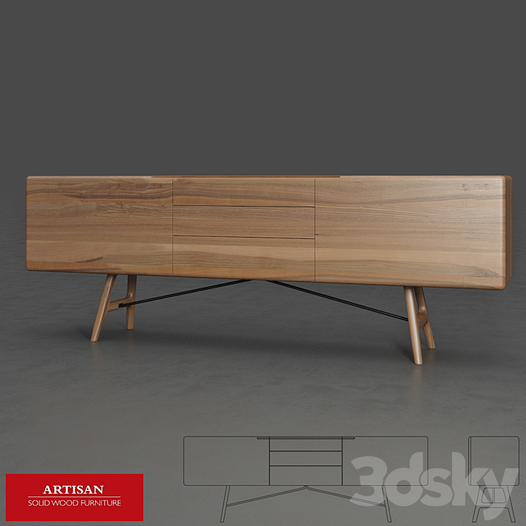 Artisan \/ Tesa sideboard 3DS Max - thumbnail 1