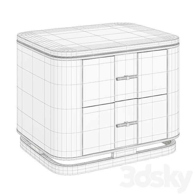 Ashi nightstand 3DS Max Model - thumbnail 3