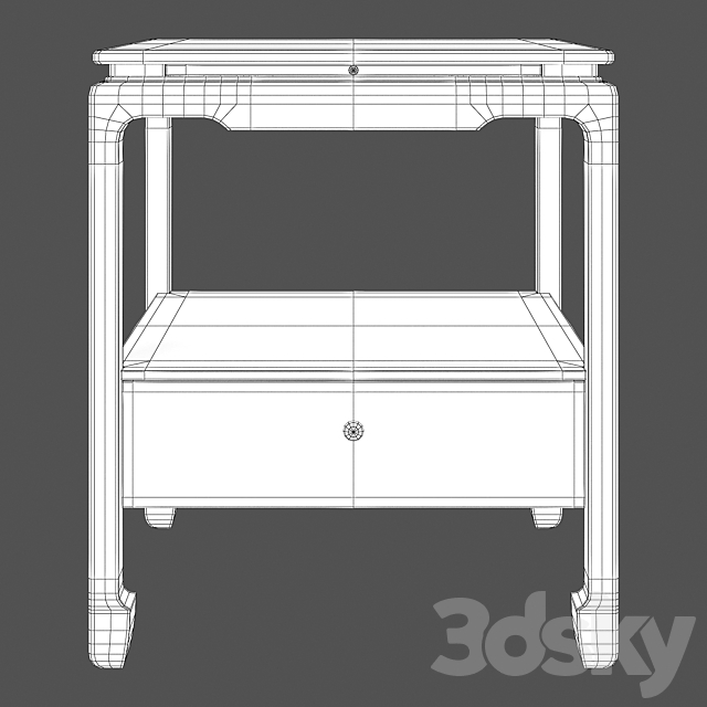 Asian side table 001 3DSMax File - thumbnail 5