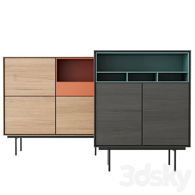 Aura High Sideboards by Treku 3DS Max Model - thumbnail 2