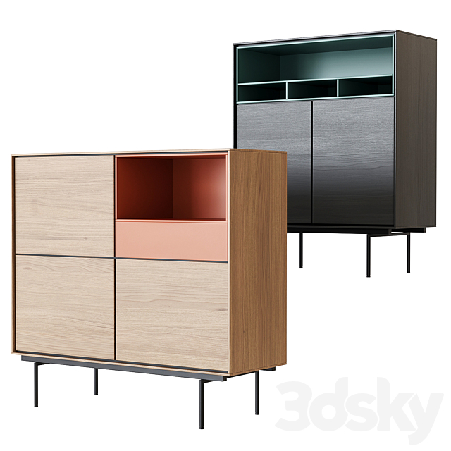 Aura High Sideboards by Treku 3DS Max Model - thumbnail 3