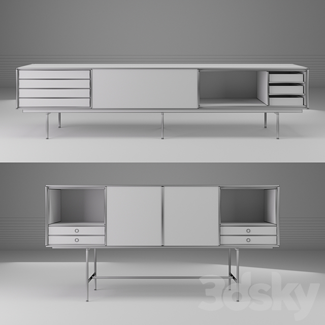 Aura Sideboard with adjustable front panel by Treku 3DSMax File - thumbnail 3