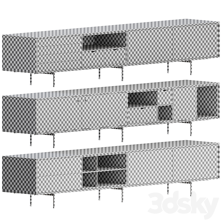 Aura TV Stand by Treku 3DS Max - thumbnail 2