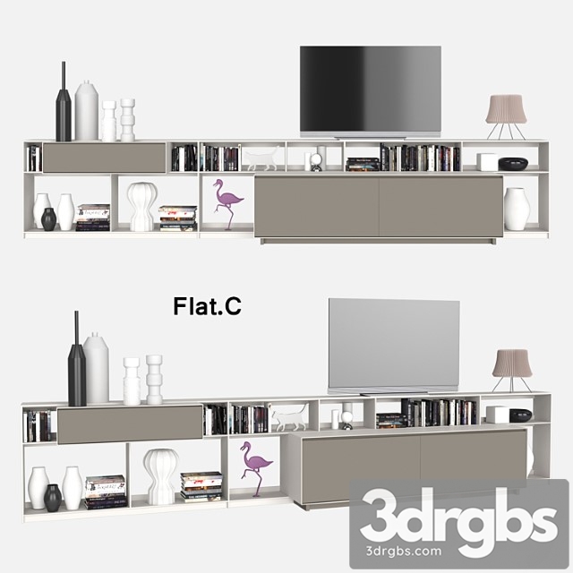 B & b italia wallsystems flat.c 10 2 3dsmax Download - thumbnail 1