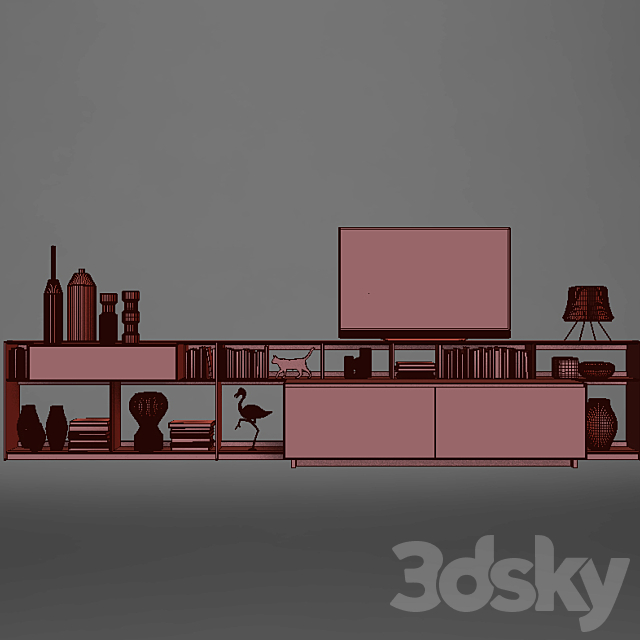 B & B Italia WALLSYSTEMS Flat.C 10 3DSMax File - thumbnail 2