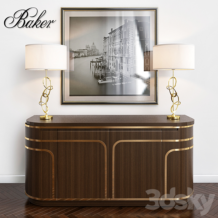 Baker Modern sideboard 3DS Max - thumbnail 1