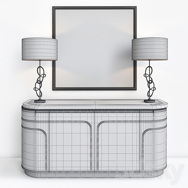 Baker Modern sideboard 3DSMax File - thumbnail 2