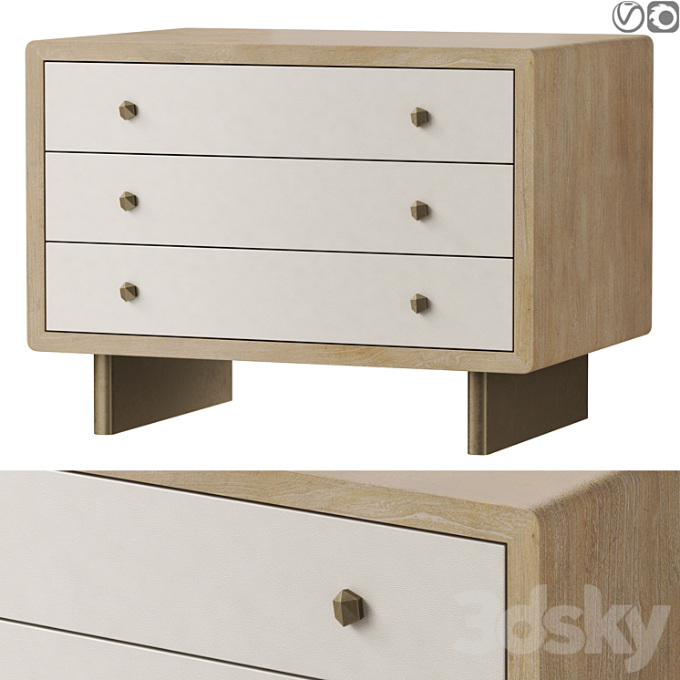 Baker Radius Nightstand 3DS Max Model - thumbnail 3