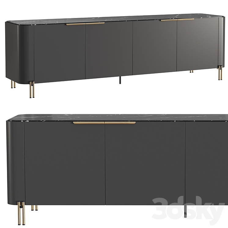 BAMBOO sideboard 3DS Max - thumbnail 2