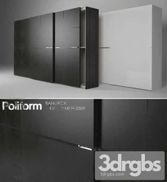 Bangkok Black Wardrobe 3dsmax Download - thumbnail 1