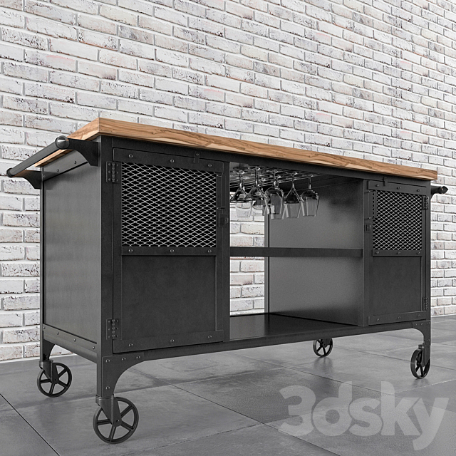 bar trolley 3DSMax File - thumbnail 1