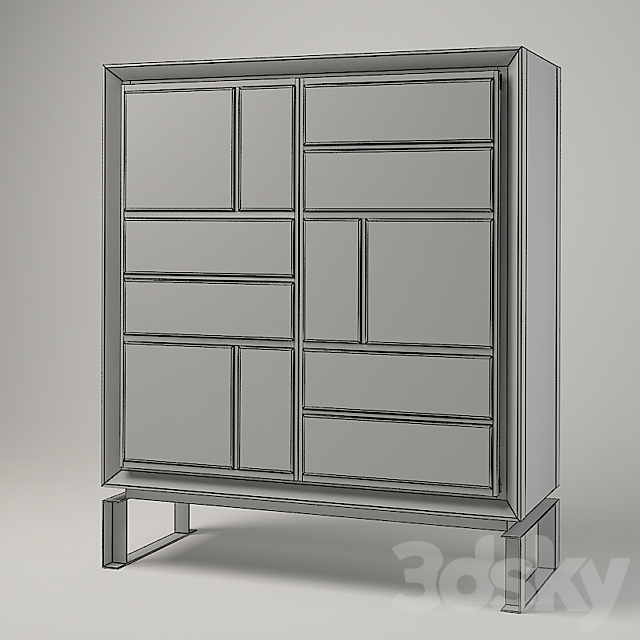 Baxter Maxime High Cabinet 3DS Max Model - thumbnail 3