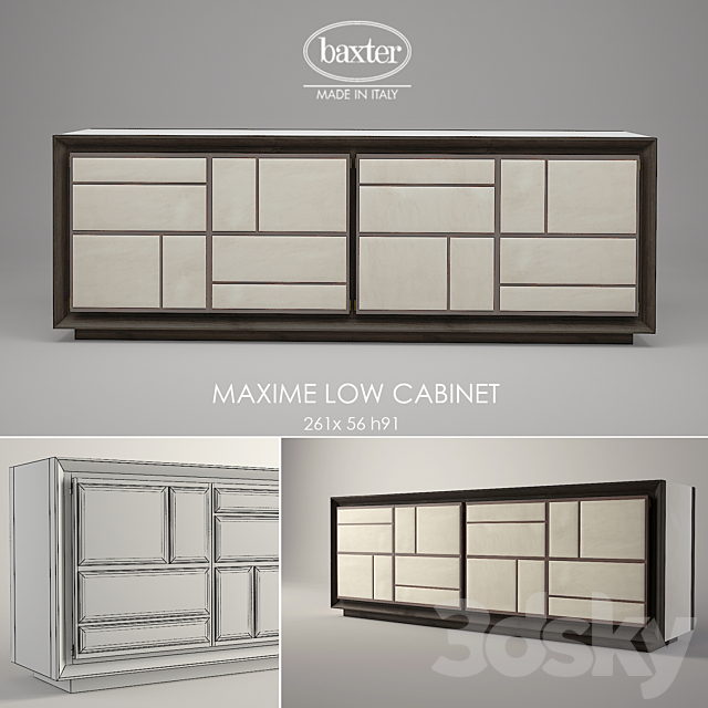 Baxter Maxime Low Cabinet 3DSMax File - thumbnail 1