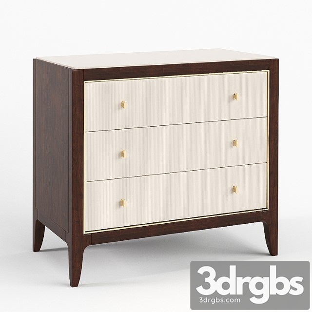 Bedside cabinet lily white caracole 2 3dsmax Download - thumbnail 1