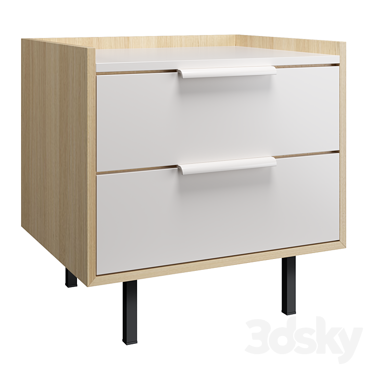 Bedside cabinet LINEA 3DS Max Model - thumbnail 1