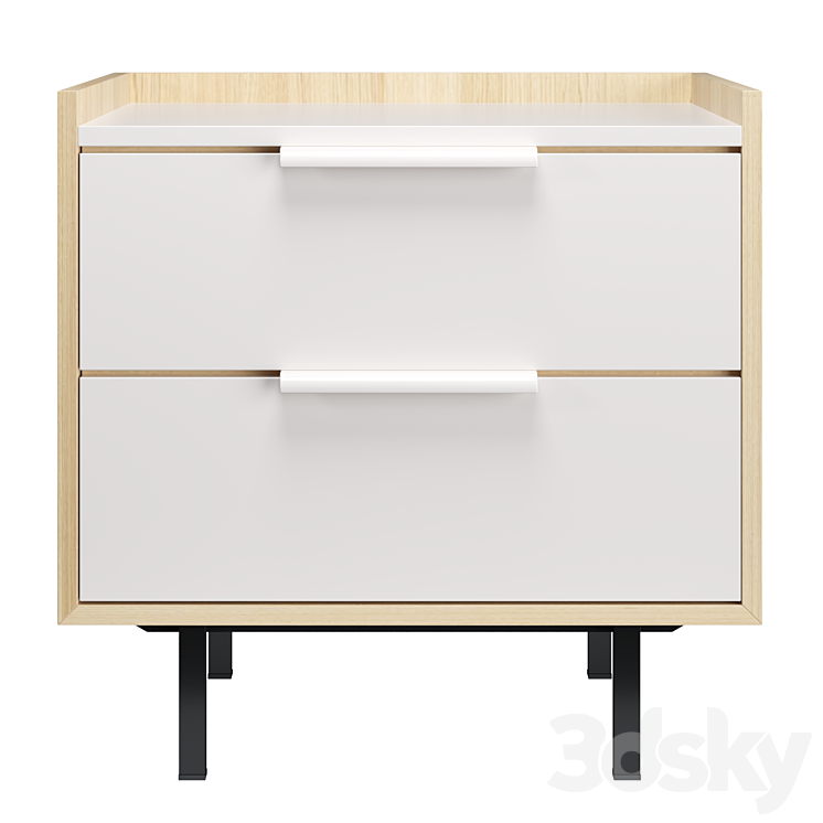 Bedside cabinet LINEA 3DS Max Model - thumbnail 2