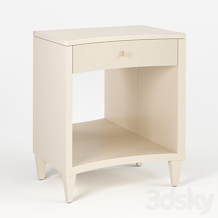 Bedside cabinet White Light Caracole 3DS Max - thumbnail 1