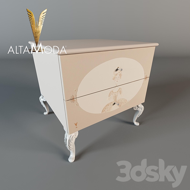 Bedside table AltaModa_Monnalisa (64x64x65) 3DSMax File - thumbnail 1