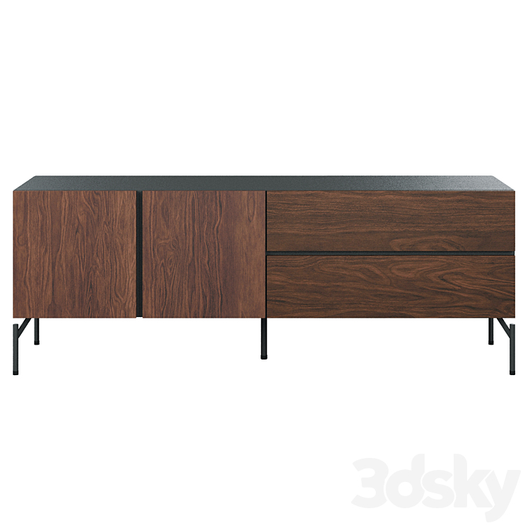 Bedside table and TV unit Fango by Cosmo 3DS Max - thumbnail 2