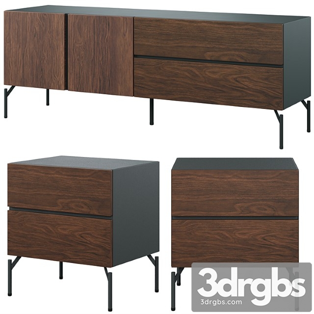 Bedside table and tv unit fango by cosmo - thumbnail 1