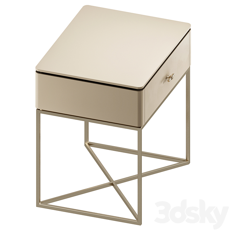 bedside table Badiko 3DS Max Model - thumbnail 2