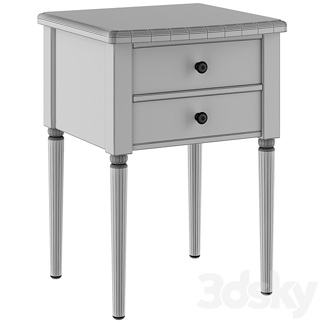 Bedside table BLUES 3DS Max Model - thumbnail 2