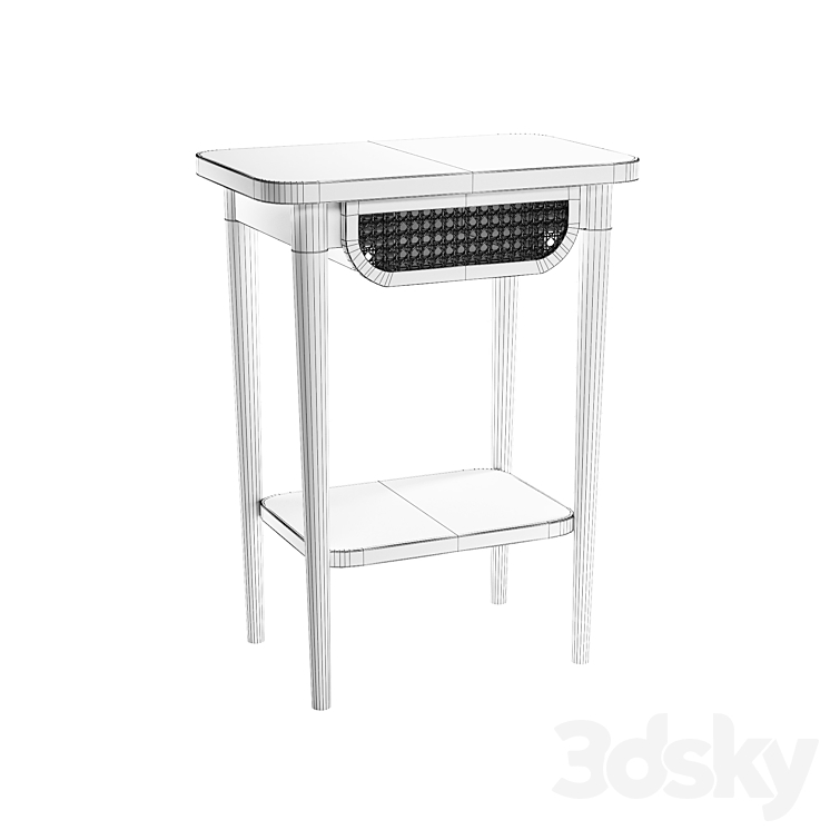 Bedside table Buisseau 3DS Max - thumbnail 2