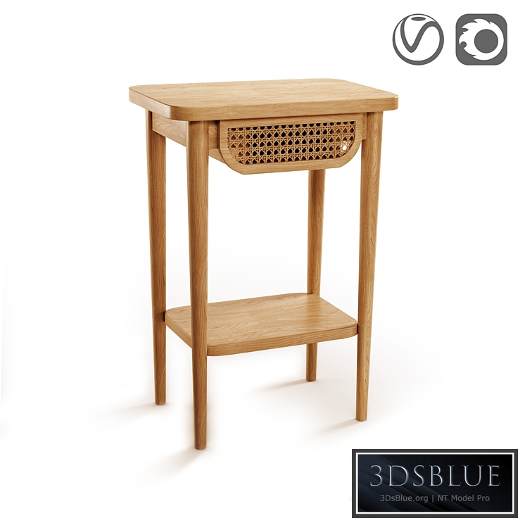 Bedside table Buisseau 3DS Max - thumbnail 3