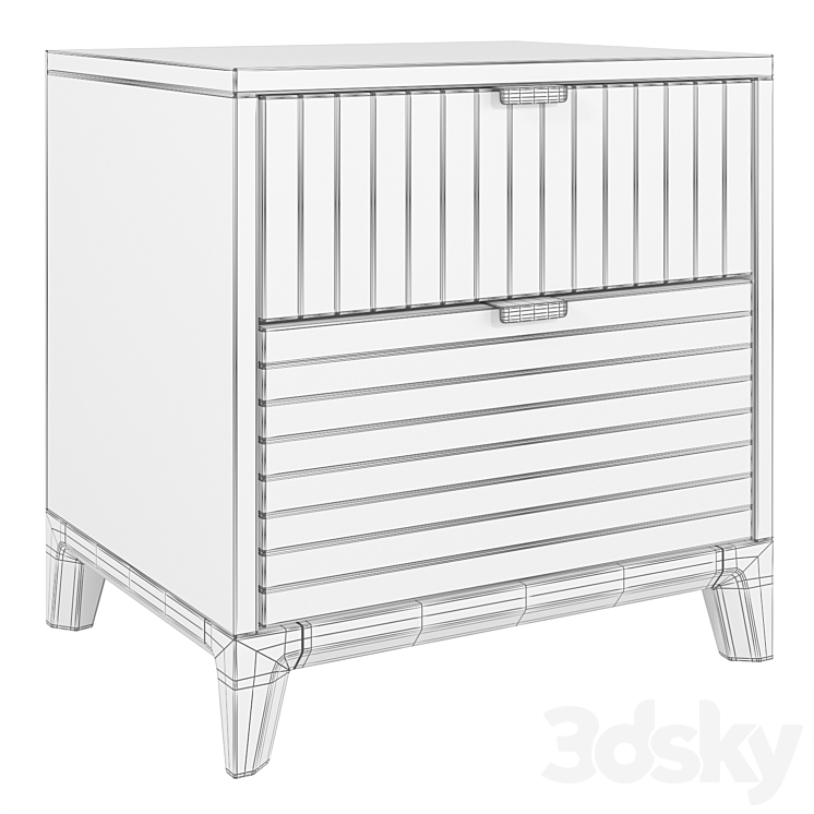 Bedside table Case 3DS Max Model - thumbnail 2