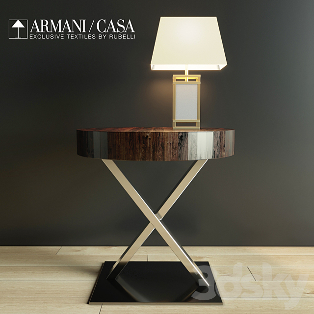 Bedside table Cimarosa Armani Casa 3ds Max - thumbnail 1