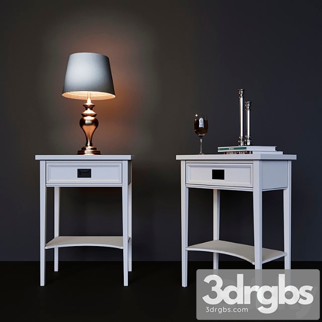 Bedside table dantone home oxford 2 3dsmax Download - thumbnail 1