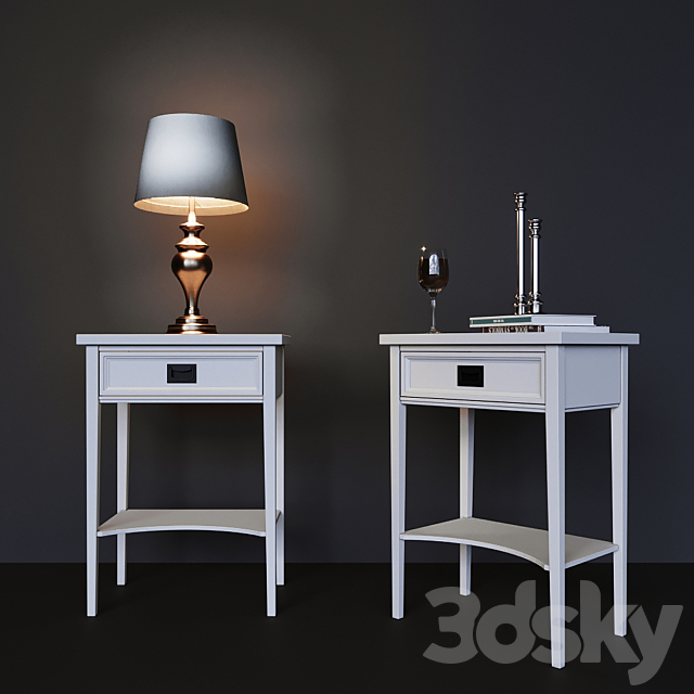 Bedside table Dantone Home Oxford 3DSMax File - thumbnail 1