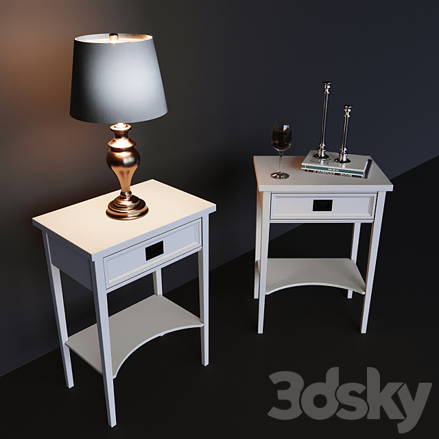 Bedside table Dantone Home Oxford 3DSMax File - thumbnail 2