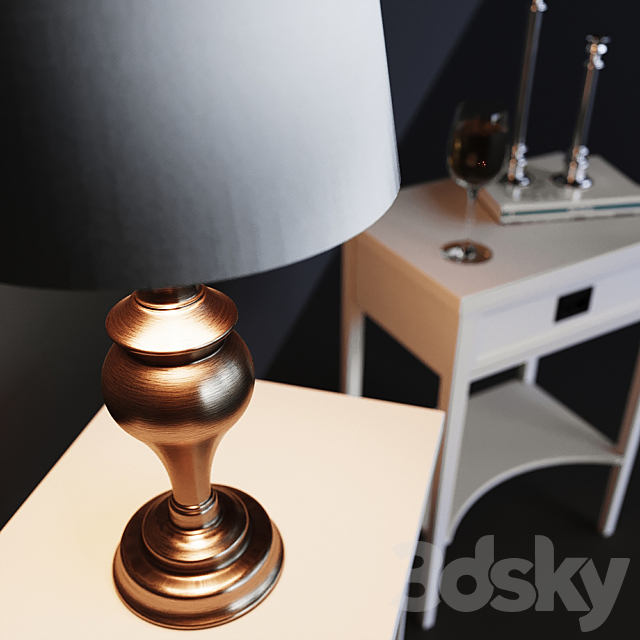 Bedside table Dantone Home Oxford 3DSMax File - thumbnail 3