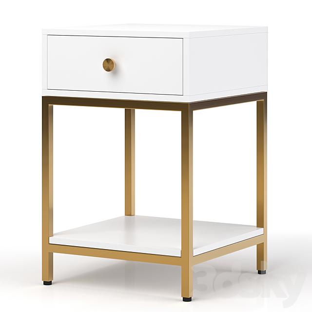 Bedside table Delaney Nightstand 3ds Max - thumbnail 1