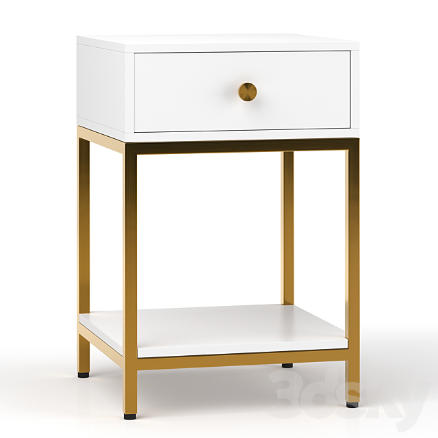 Bedside table Delaney Nightstand 3ds Max - thumbnail 2