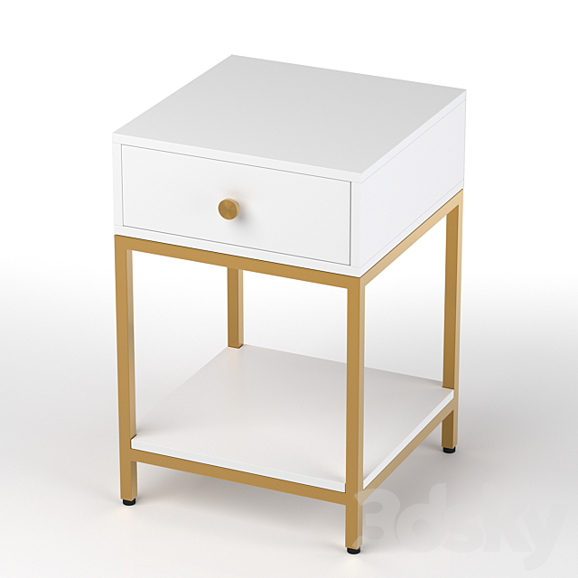 Bedside table Delaney Nightstand 3ds Max - thumbnail 3