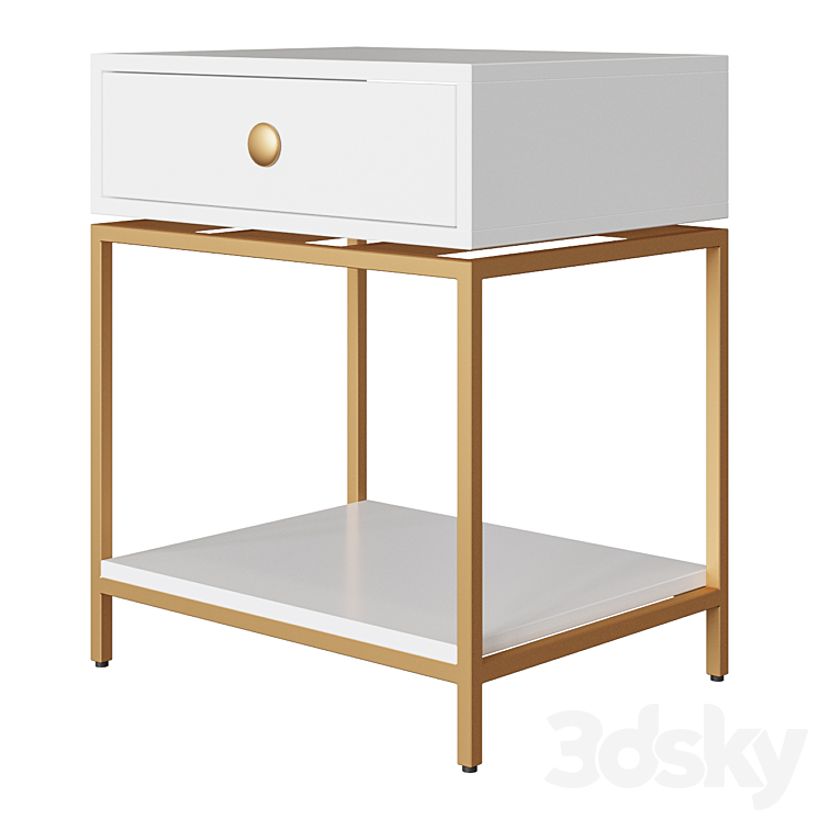 “Bedside table “”Fletch””” 3DS Max - thumbnail 1