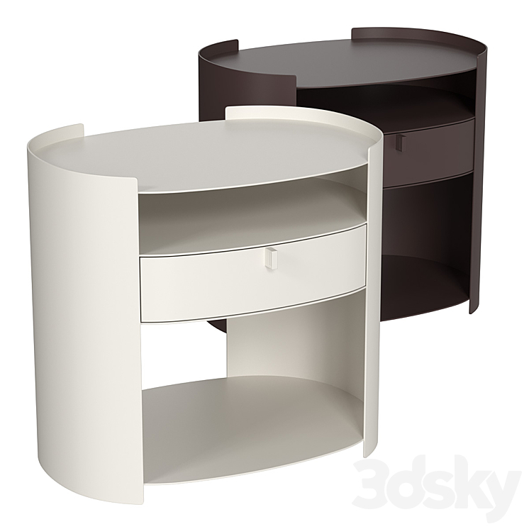 Bedside table Flow LOTUS 3DS Max Model - thumbnail 2