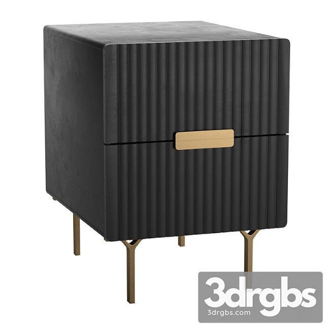 Bedside Table Gray 3dsmax Download - thumbnail 1