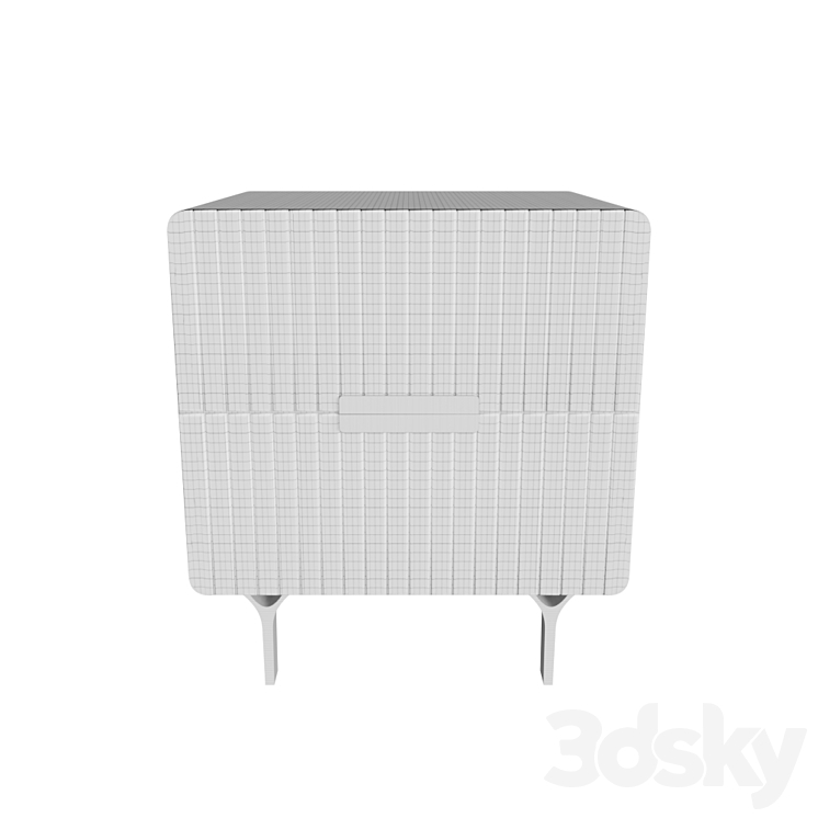 Bedside table gray 40AD-CB0005A 3DS Max - thumbnail 2