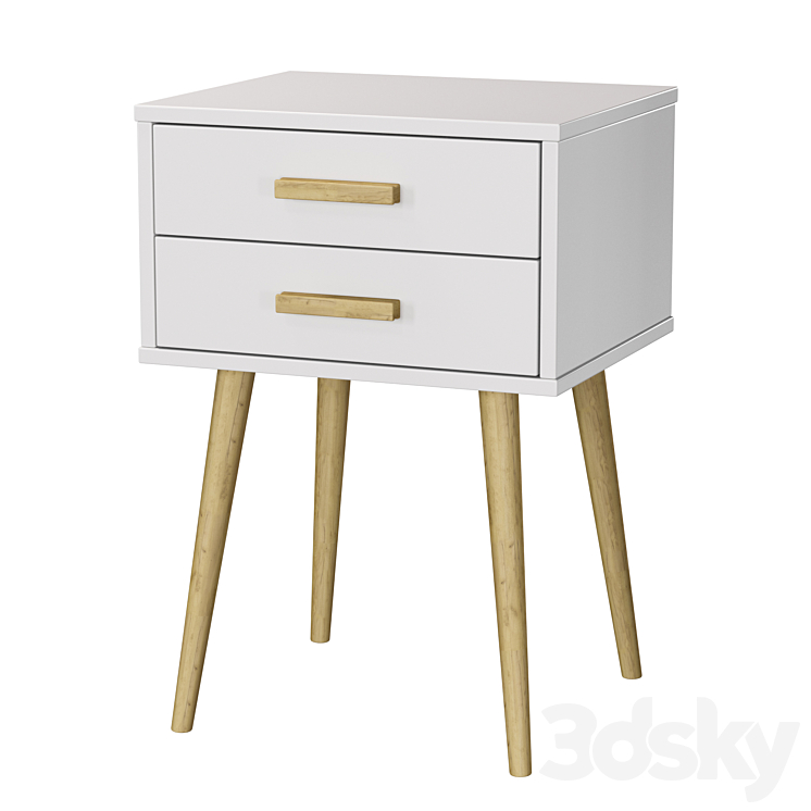 Bedside table Ivein Double 3DS Max Model - thumbnail 2