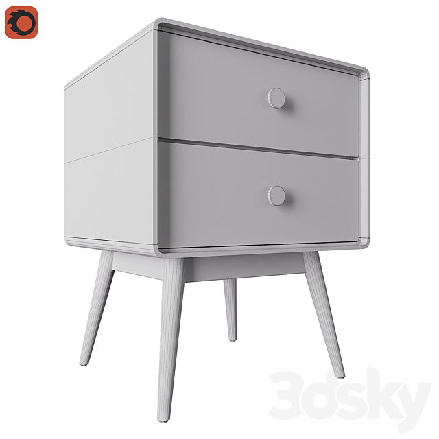 Bedside table Jimi La redoute 1 3DSMax File - thumbnail 3