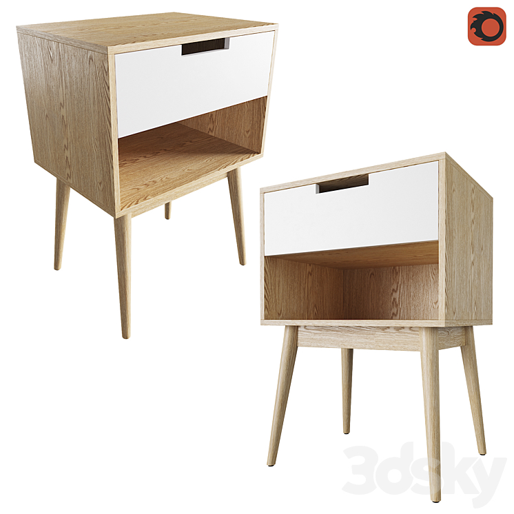 Bedside table Jimi La Redoute 3DS Max - thumbnail 1