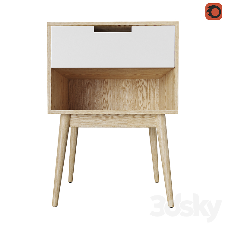 Bedside table Jimi La Redoute 3DS Max - thumbnail 2