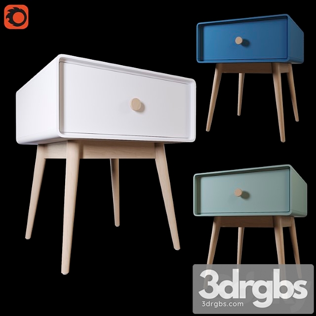 Bedside table la redoute jimi 2 3dsmax Download - thumbnail 1